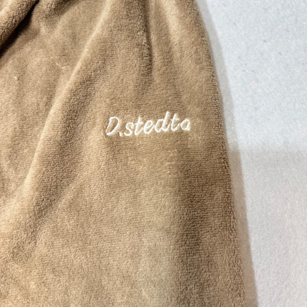 D.stedta Plush Pajama Set‎ Lounge Wear Tan Long Sleeve Top Pants Size 12